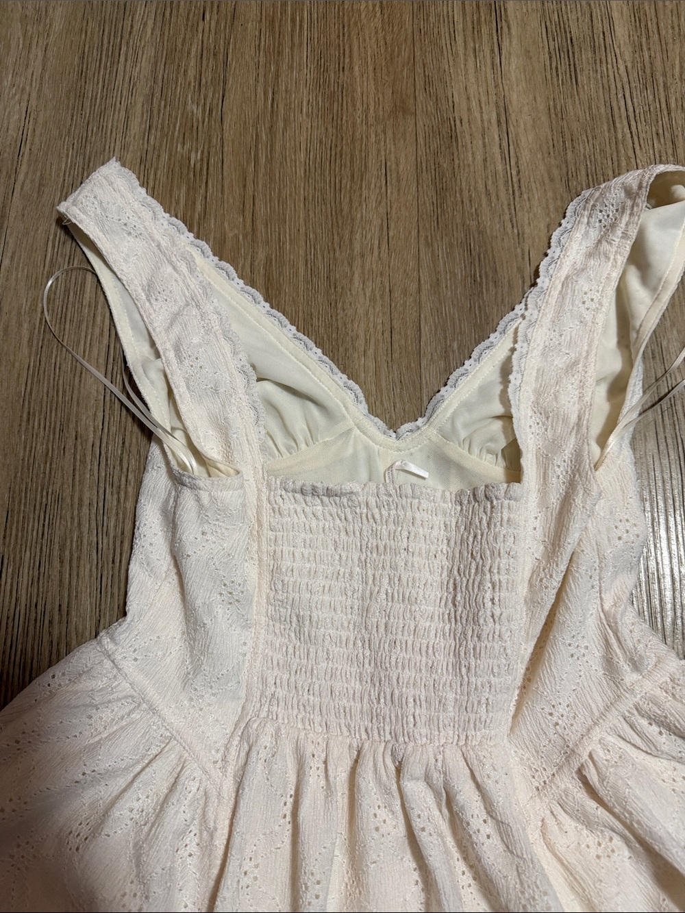 New Free People Eyelet V-Neck Sundress M - Picture 5 of 5